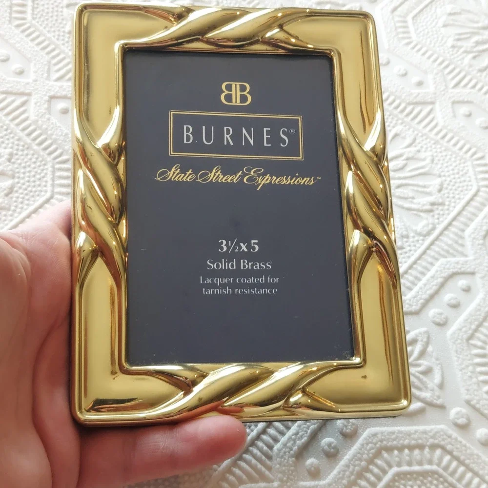 Burnes of Boston State Street Expressions Solid Brass 3.5x5 Picture Frame Gold